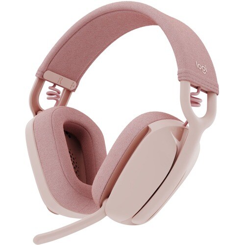 Logitech Zone Vibe 100 Wireless Over Ear Headphones, Noise Canceling Microphone, Advanced Multipoint Bluetooth Headset, Ro