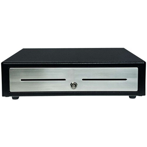 Star Micronics Choice CD4-1416BKSS48 Cash Drawer - 4 Bill - 8 Coin, Printer Driven - Aço inoxidável - Preto - 109.2 mm Alt