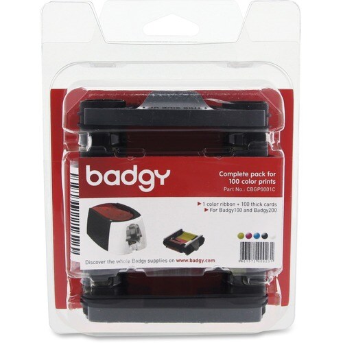 Badgy Sublimação térmica Kit de fita/cartão - YMCKO - 1 Pack - Sublimação térmica - 1 Pack