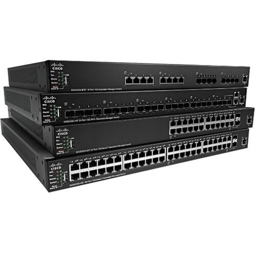 Cisco 550X SG550X-24MP 24 Portas Gerenciável Comutador de camada 3 - Gigabit Ethernet, Ethernet de 10 Gigabit - 10GBase-X,