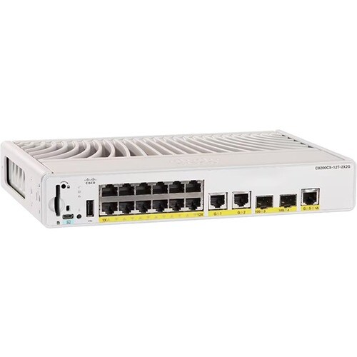 Cisco Catalyst 9200 C9200CX-12P-2X2G 12 Anschlüsse Verwaltbar Ethernet-Switch - 10 Gigabit Ethernet - 10GBase-T, 10GBase-X