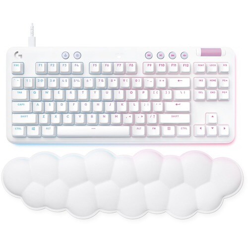 Logitech G G713 Gaming Keyboard - Cable Connectivity - USB Interface - RGB LED - English (US) - QWERTY Layout - White - Me