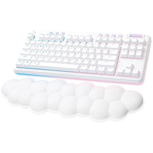 Logitech G G715 Gaming Keyboard - Wireless Connectivity - RGB LED - English (US) - QWERTY Layout - White - Mechanical Keys