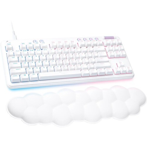 Logitech G Aurora G713 Gaming Keyboard - Cable Connectivity - USB Interface - RGB LED - Spanish - QWERTY Layout - White - 