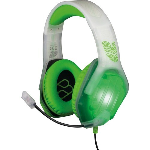FR-TEC GHOST H28 Wired Over-the-head Stereo Gaming Headset - Green - Binaural - Ear-cup - Mini-phone (3.5mm)