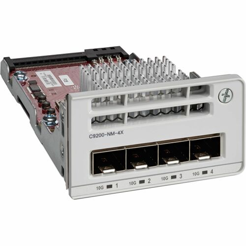 Module d'extension Cisco Catalyst C9200-NM-4X - Pour Réseau de Données - 10 Gigabit Ethernet - 10GBase-X - 4 x Slots d'ext