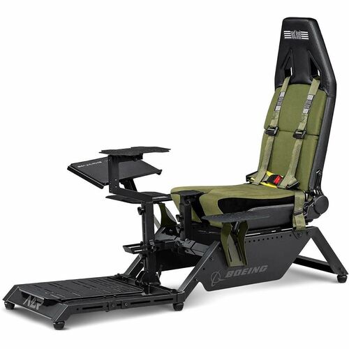 Next Level Racing Flight Simulator Boeing Military Edition - For Gaming - Canvas, PU Leather - Green