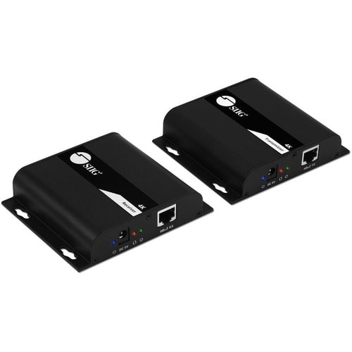 SIIG HDMI 4K30Hz HDbitT over IP Extender - 120m - Extends HDMI audio/video signals up to 120m over cost effective Cat 6/7 