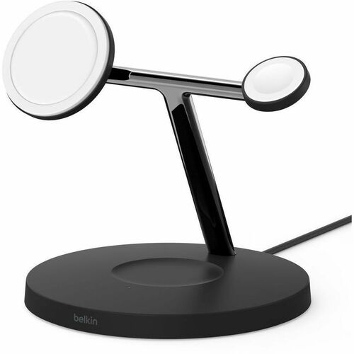 Belkin BoostCharge Pro Induktionsladegerät - Schwarz - für Smartwatch, iPhone, AirPod, Kopfhörer - MagSafe-Technologie, Ma
