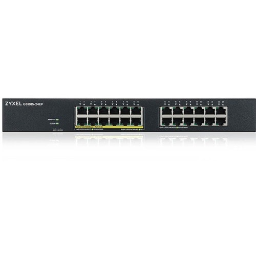 ZYXEL 24-port GbE Smart Managed PoE Switch - 24 Ports - Manageable - Gigabit Ethernet - 10/100/1000Base-T - 2 Layer Suppor