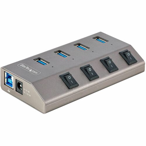 Hub USB-C avec Auto-Alimenté à 4 Ports - Hub USB Type C vers USB-A pour PC - Hub USB 3.0 5Gbps avec Alimentation 4 Ports -
