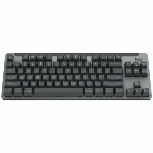 Logitech Signature K855 键盘 - 无线 连接 - USB 接口 - 灰 - Bluetooth/RF - 5.1 - 10 m - 2.40 GHz - macOS 10.15, Windows 10, Windows 