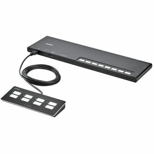 Belkin 8-Port Single Head Base Modular Secure KVM Switch PP4.0 W/Remote - 8 Computer(s) - 1 Local User(s) - 3840 x 2160 - 