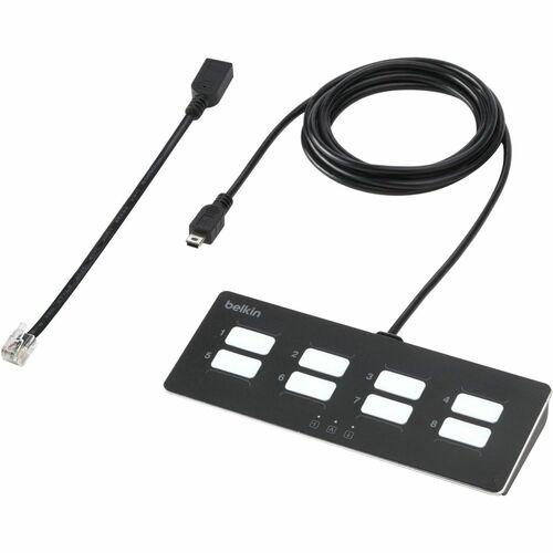 Belkin Universal 2nd Gen and Modular SKVM/SKM Remote Control 8-Port - For KVM Switch, Secure KVM - 8" Cable Battery - Blac