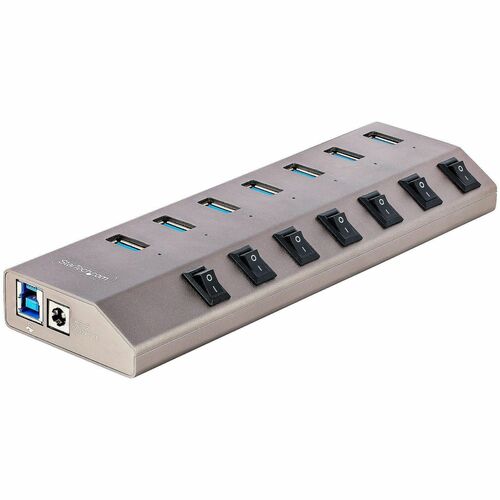 StarTech.com USB-Hub - USB 3.2 Gen. 1 (3.1 Gen. 1) Typ-B - Extern - Grau - 7 Total USB Port(s) - PC, Mac, Android, ChromeO