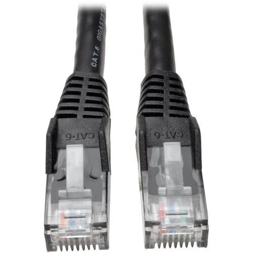 Tripp Lite by Eaton Cat6 Gigabit Snagless Molded (UTP) Ethernet Cable (RJ45 M/M) PoE Black 3 ft. (0.91 m) - 3ft - 1 x RJ-4