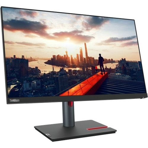 Lenovo ThinkVision P24h-30 24" Class Webcam WQHD LCD Monitor - 16:9 - Raven Black - 60.5 cm (23.8") Viewable - In-plane Sw