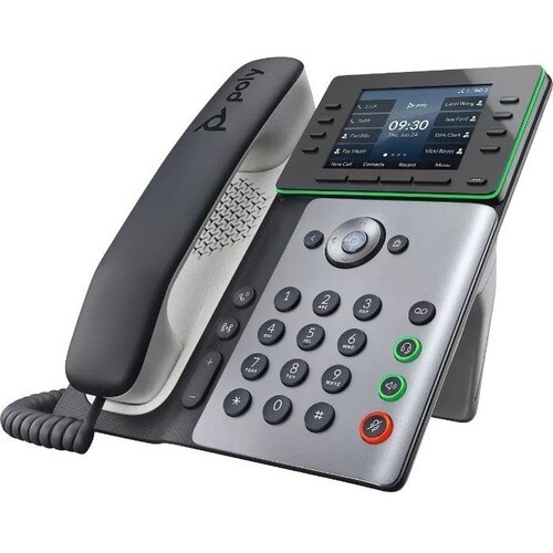 Teléfono IP Poly Edge E350 - Con cable - Con cable - NFC, Wi-Fi, Bluetooth - De Escritorio, Montable en Pared - VoIP - IEE