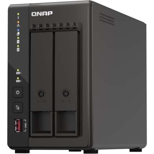 QNAP Turbo NAS TS-253E-8G 2 x Total Bays SAN/NAS Storage System - 4 GB Flash Memory Capacity - Intel Celeron J6412 Quad-co