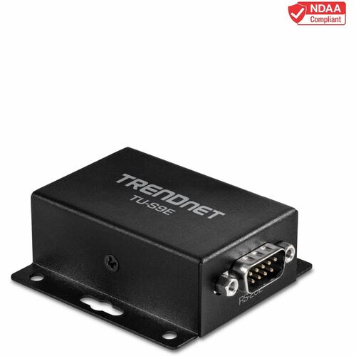 TRENDnet 1-Port Serial to IP Ethernet Converter - 1 x Network (RJ-45) - Fast Ethernet - 10/100Base-T - Power Adapter - Wal