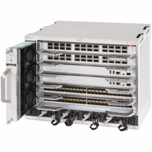 Cisco Catalyst 9600 Switch Chassis - Refurbished - Modular - 8U - Rack-mountable - Lifetime Limited Warranty