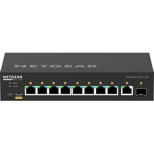 Netgear AV Line M4250 GSM4210PD 10 Ports Manageable Ethernet Switch - Gigabit Ethernet - 10/100/1000Base-T, 1000Base-X - 2