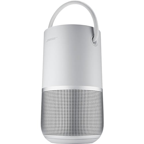 Bose Portable Bluetooth Smart Speaker - Google Assistant, Alexa Supported - Silver - 360° Circle Sound - Wireless LAN - Ba