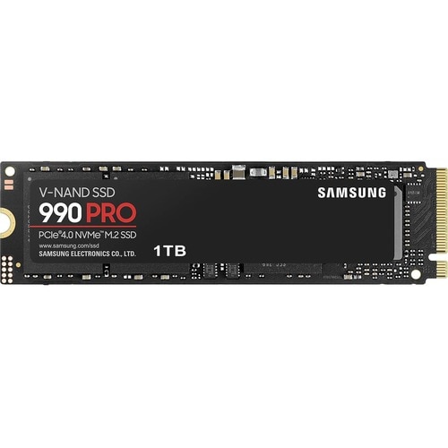 Samsung 990 PRO. SSD capacity: 1 TB, SSD form factor: M.2, Read speed: 7450 MB/s, Write speed: 6900 MB/s, Component for: P