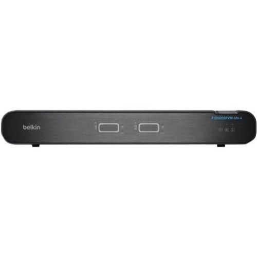 Belkin Secure F1DN202KVM-UN-4 KVM-Switchbox - TAA-konform - 2 Computer - 1 Lokaler Benutzer(n) - 3840 x 2160 - 2 x PS/2-Po