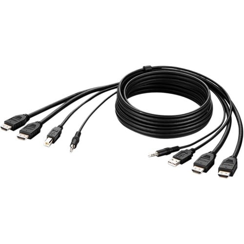 Belkin Cybersecurity and Secure KVM 1,83 m KVM-Kabel - TAA-konform - Cable for Audio-/Video-Gerät, Computer, Server, KVM-U