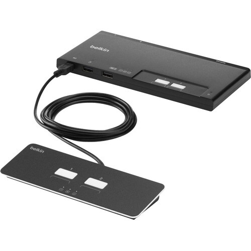 Belkin Secure F1DN002MOD-KM-4 KM Switchbox - TAA Compliant - 2 Computer(s) - 1 Local User(s) - 2 x PS/2 Port - 3 x USB - D