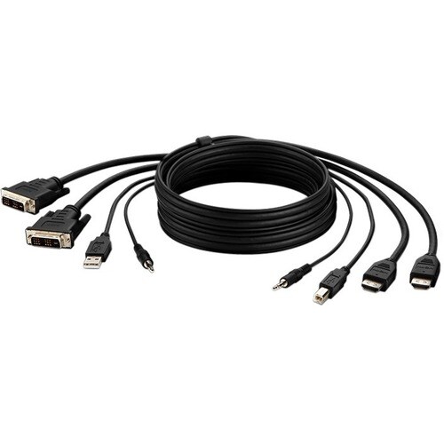 Belkin 3,05 m KVM-Kabel - TAA-konform - Cable for KVM-Umschalter, Server, Videogerät, Computer, Tastatur/Maus - Golden Bes