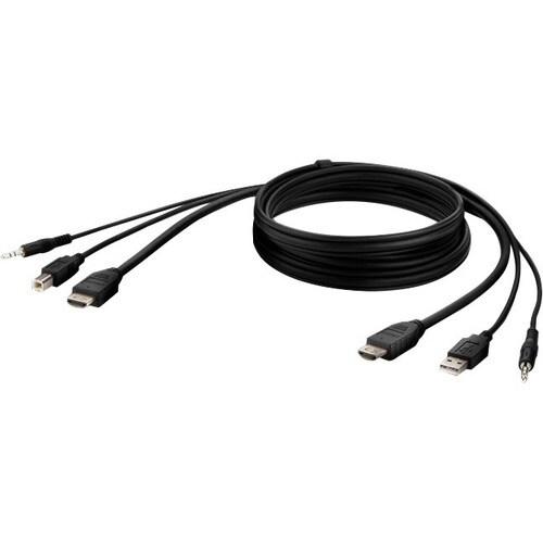 Belkin 3,05 m KVM-Kabel für KVM-Umschalter, Maus, Tastatur, Computer, Server - TAA-konform - Zweiter Anschluss: 1 x HDMI 2