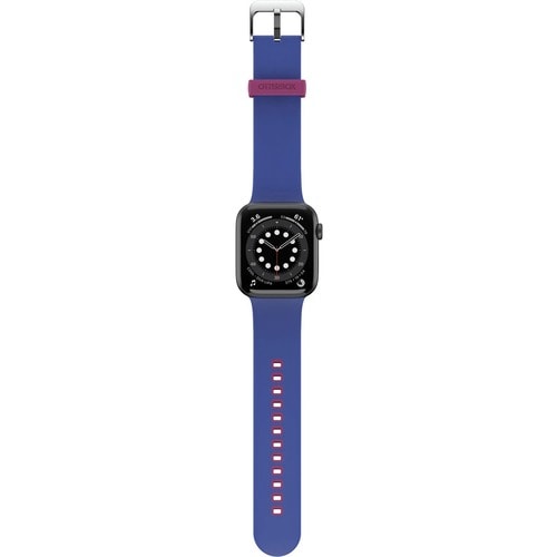 OtterBox Adjustable Smartwatch Band - Large (L) - Buckle Attachment - Blueberry Tarte (Blue) - Silicon, Stainless Steel