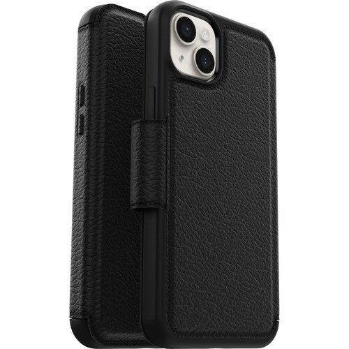 OtterBox Strada Carrying Case (Folio) Apple iPhone 14 Plus Smartphone - Shadow - Drop Resistant - Leather, Metal, Polycarb