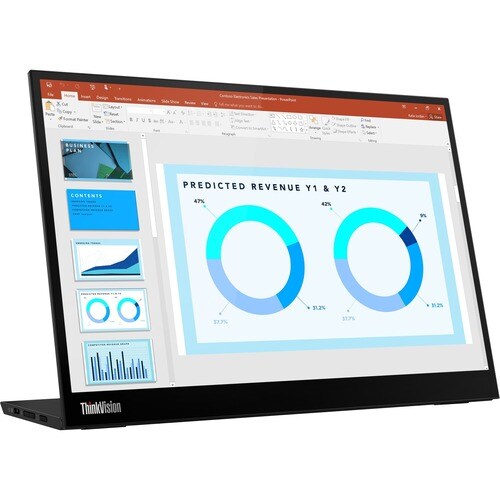 Lenovo ThinkVision M14d 14 Zoll Class LCD-Monitor - 16:10 Format - Schwarz - 35,6 cm (14 Zoll) Viewable - IPS-Technologie 