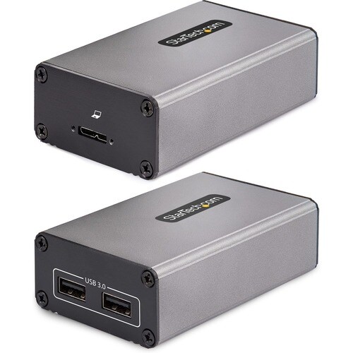StarTech.com 2-Port USB 3.0 Extender over OM3 Multimode Fiber, LC/LC, 2x 5Gbps USB-A Hub, 350m (1150ft), Durable USB Fiber