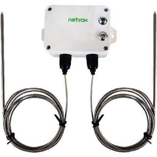 netvox R718B241-Wireless 2-Gang Temperature Sensor- PT1000 Needle Probe(-40°~375°) - 40°C to 375°C