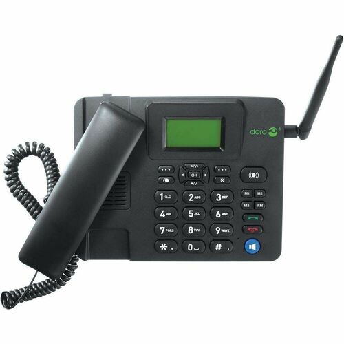 Doro 4100H 80 MB Desktop Cellular Phone - LCD 128 x 64 - 4G - Black - UNISOC UMS9117 SoC - 1 SIM Support - SIM-free - 1000
