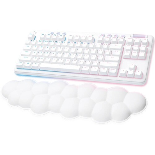 Logitech G Aurora G715 Rugoso Teclado Gaming - Sem fios Conectividade - LED RGB - Inglês (EUA) - QWERTY Layout - Branco - 