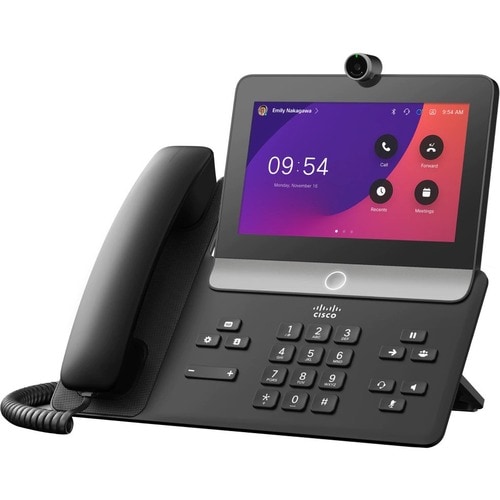 Webex 8875 IP Phone - Corded - Corded - Wi-Fi, Bluetooth - Desktop - Carbon Black - VoIP - IEEE 802.11a/b/g/n/ac - 2 x Net