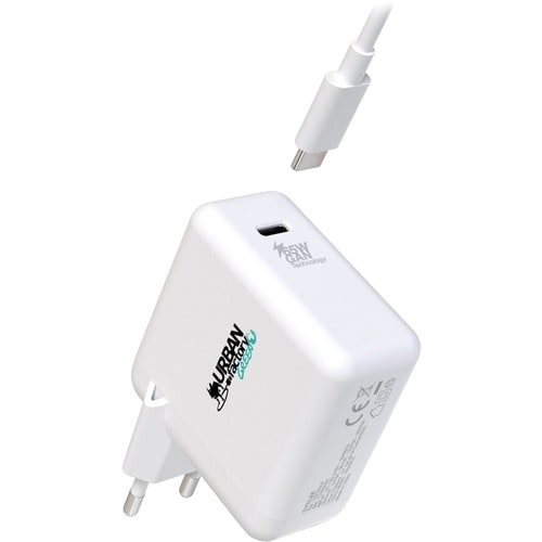 Adaptateur secteur Urban Factory CYCLEE - 65 W - Adaptateur universel - Pour Ordinateur Portable, MacBook, Tablette PC, Sm