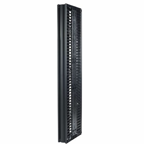VALUELINE. VERTICAL CABLE MANAGER FOR 2  4 POST RACKS. 84INH X 6INW. DOUBLE-SIDED WITH DOORS