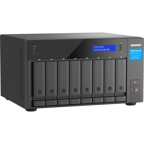 QNAP TVS-h874-i5-32G SAN/NAS Storage System - 1 Core i5 i5-12400 Hexa-core (6 Core) 2.50 GHz - 8 x HDD Supported - 0 x HDD