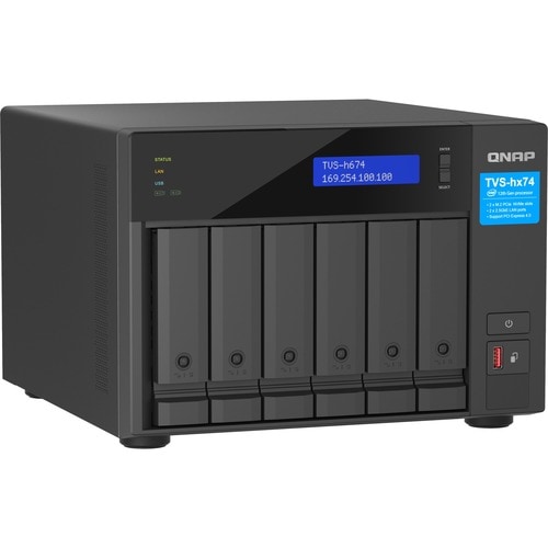QNAP TVS-h674-i5-32G SAN/NAS Storage System - 1 x Intel Core i5 i5-12400 Hexa-core (6 Core) 2.50 GHz - 6 x HDD Supported -