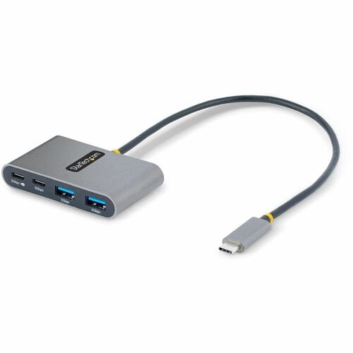 StarTech.com 4-Port USB-C Hub with 100W Power Delivery Pass-Through, 2x USB-A + 2x USB-C, 5Gbps, 1ft/30cm Long Cable, Port