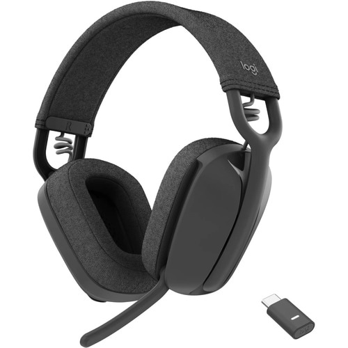 Logitech Zone Vibe Wireless Over-the-head Stereo Headset - Graphite Grey - Binaural - Ear-cup - 3000 cm - Bluetooth - 20 H