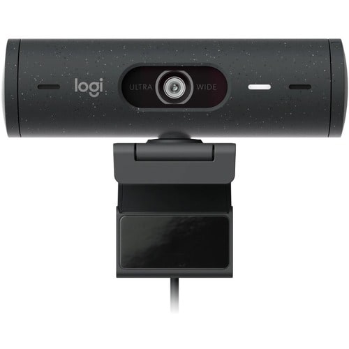Logitech Brio 505 Full HD Webcam, TAA Compliant, Auto-Framing, Show Mode, Dual Noise Reduction Mics, Privacy Shutter - A f