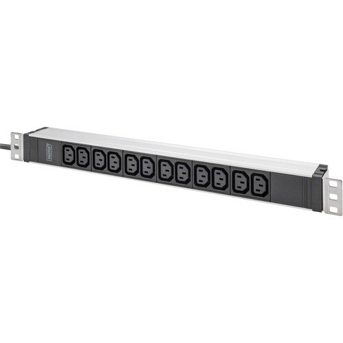 Digitus PDU - CEE 7/7 (SCHUKO) - 12 x IEC 60320 C13 - 16 A - 230 V AC Eingang - 230 V AC Ausgang - 1U - Waagerecht - Rackm