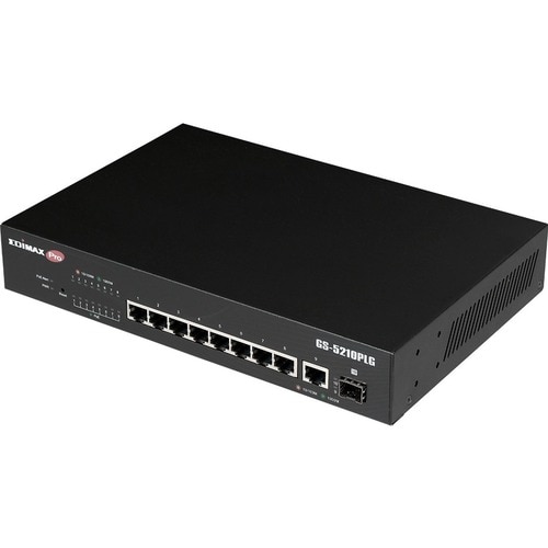Switch Ethernet Edimax Web Smart GS-5210PLG 9 Porte Gestibile - Gigabit Ethernet - 10/100/1000Base-T, 1000Base-X - 3 Layer